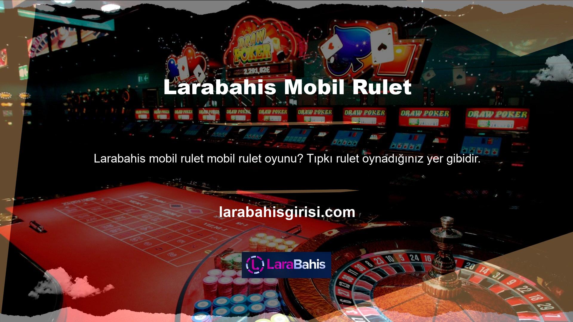 Kurallar ve bahis seçenekleri genellikle canlı casinolarda da aynıdır, ancak mobil casinolar da benzer seçenekler sunar